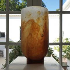 Nicolas Aubagnac NOTTE Unique amber pate de verre glass vase - 2173692