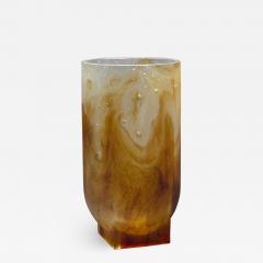 Nicolas Aubagnac NOTTE Unique amber pate de verre glass vase - 2174742