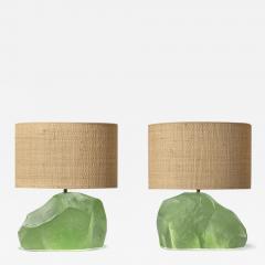 Nicolas Aubagnac PAIR OF AQUA LAMPS - 2997268