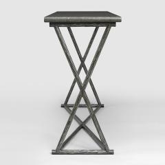 Nicolas Aubagnac SAMSON Forged steel and Hainaut stone console - 2173735