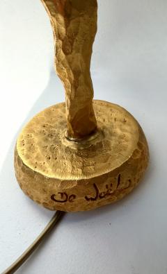 Nicolas De Wael Pair of Lamps Gilt Metal by Nicolas De Wa l for Fondica France 2000s - 4373488