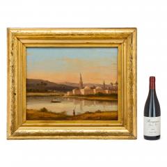 Nicolas Louis Andr Prevost Antique Orientalist Oil Painting Mosque Riverside Nicolas Louis Andr Prevost - 4387812