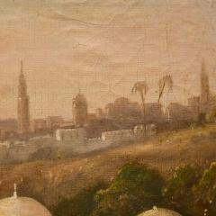 Nicolas Louis Andr Prevost Antique Swiss Orientalist oil painting of a mosque by the coast by Prevost - 4409212