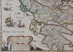 Nicolas Sanson Graeciae Antiquae a 17th Century Hand Colored Map of Greece by Sanson - 2777252