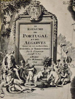 Nicolas Sanson Portugal A Large 17th Century Hand colored Map by Sanson and Jaillot - 2731626