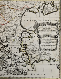 Nicolas Sanson Southern Eastern Europe A Large 17th C Hand colored Map by Sanson Jaillot - 2731492