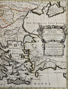 Nicolas Sanson Southern Eastern Europe A Large 17th C Hand colored Map by Sanson Jaillot - 2731491