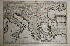 Nicolas Sanson Southern Eastern Europe A Large 17th C Hand colored Map by Sanson Jaillot - 2731658