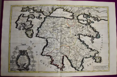 Nicolas Sanson Southern Greece A Large 17th Century Hand colored Map By Sanson and Jaillot - 2731587