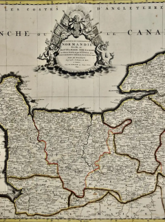 Nicolas Sanson The Normandy Region of France A 17th C Hand colored Map by Sanson and Jaillot - 2731646