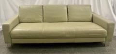 Nicoletti Salotti Mid Century Modern Italian Leather Sofa and Chair by Nicoletti Italy 1970s - 2539820