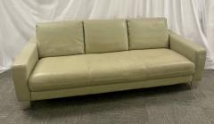 Nicoletti Salotti Mid Century Modern Italian Leather Sofa and Chair by Nicoletti Italy 1970s - 2539831