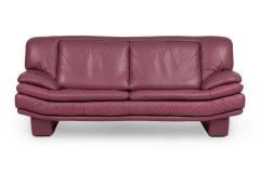 Nicoletti Salotti Nicoletti Salotti for Interline Italia Contemporary c 1980s Lilac Leather So - 4657571