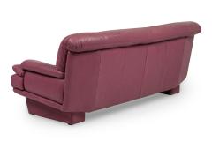 Nicoletti Salotti Nicoletti Salotti for Interline Italia Contemporary c 1980s Lilac Leather So - 4657573