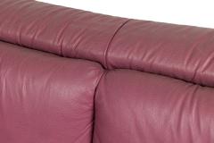Nicoletti Salotti Nicoletti Salotti for Interline Italia Contemporary c 1980s Lilac Leather So - 4657578