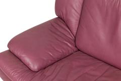 Nicoletti Salotti Nicoletti Salotti for Interline Italia Contemporary c 1980s Lilac Leather So - 4657579