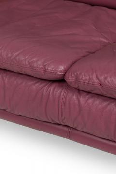 Nicoletti Salotti Nicoletti Salotti for Interline Italia Contemporary c 1980s Lilac Leather So - 4657580