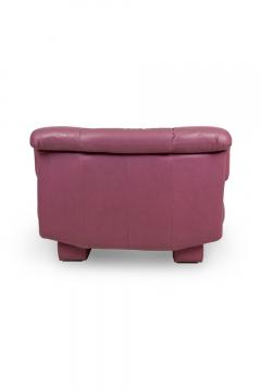 Nicoletti Salotti for Interline Italia Contemporary c 1980s Lilac Leather Cl - 4661789