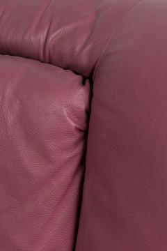 Nicoletti Salotti for Interline Italia Contemporary c 1980s Lilac Leather Cl - 4661790