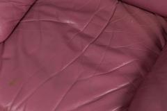 Nicoletti Salotti for Interline Italia Contemporary c 1980s Lilac Leather Cl - 4661793