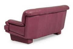 Nicoletti Salotti for Interline Italia Contemporary c 1980s Lilac Leather Lo - 4659275