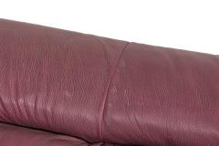 Nicoletti Salotti for Interline Italia Contemporary c 1980s Lilac Leather Lo - 4659280
