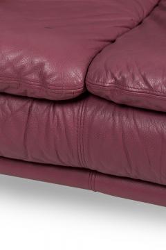 Nicoletti Salotti for Interline Italia Contemporary c 1980s Lilac Leather Lo - 4659282