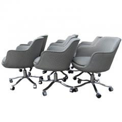 Nicos Zographos 1 Nicos Zographos Bucket Chair with Grey Circle Upholstery - 2630394