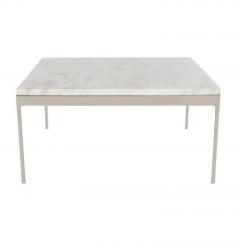 Nicos Zographos Mid Century Modern Small Square Marble Cocktail Table by Nicos Zographos - 2487809