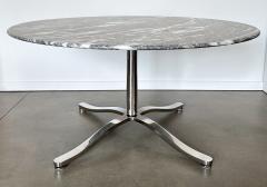 Nicos Zographos Nicos Zographos 59 Gray Marble Alpha Pedestal Dining Table - 3300311