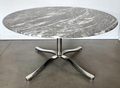Nicos Zographos Nicos Zographos 59 Gray Marble Alpha Pedestal Dining Table - 3300312