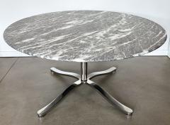 Nicos Zographos Nicos Zographos 59 Gray Marble Alpha Pedestal Dining Table - 3300313
