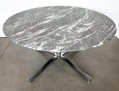 Nicos Zographos Nicos Zographos 59 Gray Marble Alpha Pedestal Dining Table - 3300314