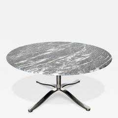 Nicos Zographos Nicos Zographos 59 Gray Marble Alpha Pedestal Dining Table - 3302678