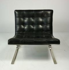 Nicos Zographos Nicos Zographos Black Leather Lounge Chair - 394065