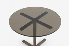 Nicos Zographos Nicos Zographos Bronze Base End Table with Glass Top 1970s - 4634752