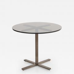 Nicos Zographos Nicos Zographos Bronze Base End Table with Glass Top 1970s - 4634930