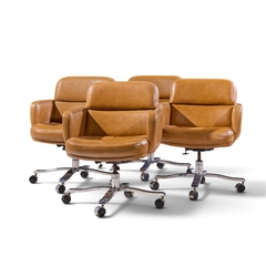 Nicos Zographos Nicos Zographos Mid Century Desk Chairs Set of 4 - 4799796