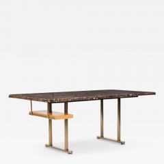 Nicos Zographos Zographos desk featuring a slab of dark Emperador marble - 2424693