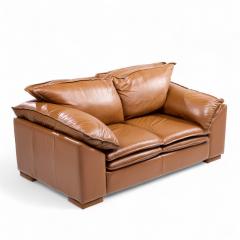Niels Eilersen Niels Eilersen Monza Mid Century Danish Leather Two Seat Loveseat Sofa - 4340275
