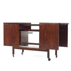 Niels Erik Glasdam Jensen Niels Erik Glasdam Jensen Mid Century Danish Rosewood Expanding Bar Cart - 3863492