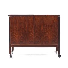 Niels Erik Glasdam Jensen Niels Erik Glasdam Jensen Mid Century Danish Rosewood Expanding Bar Cart - 3863495