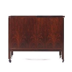 Niels Erik Glasdam Jensen Niels Erik Glasdam Jensen Mid Century Danish Rosewood Expanding Bar Cart - 3863497