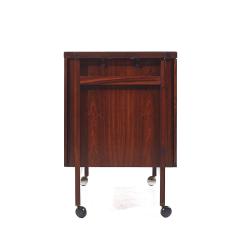 Niels Erik Glasdam Jensen Niels Erik Glasdam Jensen Mid Century Danish Rosewood Expanding Bar Cart - 3863498