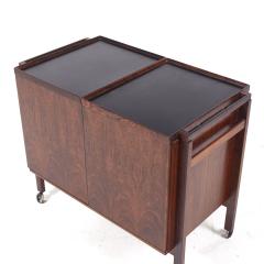 Niels Erik Glasdam Jensen Niels Erik Glasdam Jensen Mid Century Danish Rosewood Expanding Bar Cart - 3863500