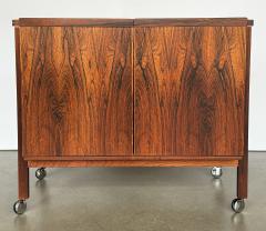 Niels Erik Glasdam Jensen Rosewood Expandable Bar Cart Cabinet by Niels Erik and Glasdam Jensen - 3612217