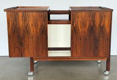 Niels Erik Glasdam Jensen Rosewood Expandable Bar Cart Cabinet by Niels Erik and Glasdam Jensen - 3612219