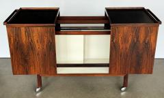 Niels Erik Glasdam Jensen Rosewood Expandable Bar Cart Cabinet by Niels Erik and Glasdam Jensen - 3612221