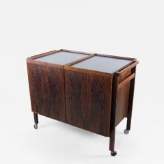 Niels Erik Glasdam Jensen Rosewood Expansion Bar Cart by Niels Erik Glasdam Jensen - 234818