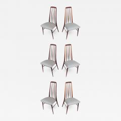 Niels Koefoed Niels Koefoed Eva Mid Century Danish Rosewood Dining Chairs Set of 6 - 2796393